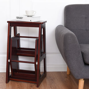 Folding Wood Step Stools You Ll Love Wayfair Carlson Folding 3 Step Wood Stool With 200 Lb Load Capacity