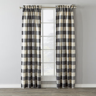 Large Buffalo Check Curtains Wayfair Northridge Plaid Room Darkening Rod Pocket Single Curtain Panel