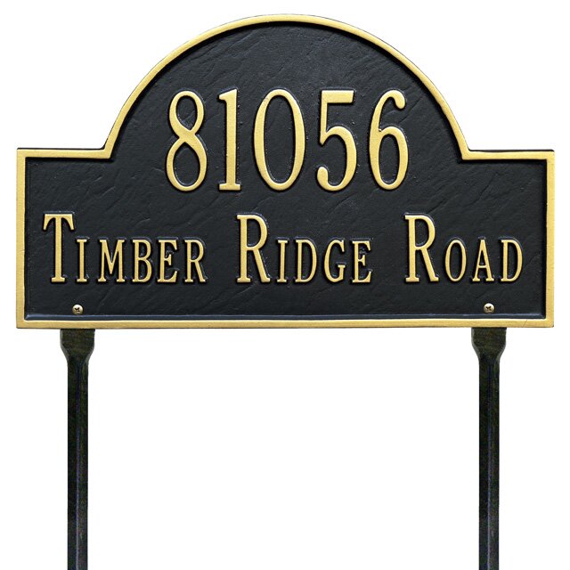 Whitehall Products 2-Line Lawn Address Sign & Reviews | Wayfair