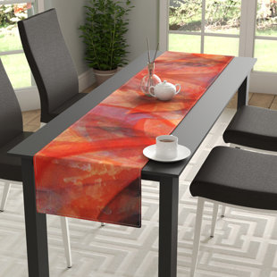 102 Inch Table Runner Wayfair Theresa Giolzetti Seaweed Abstract Table Runner
