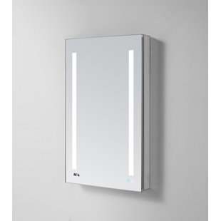 Led Lighting Medicine Cabinets You Ll Love Wayfair Donnelly 30 X 24 Recessed Or Surface Mount Frameless Medicine Cabinet With 4 Shelves And Led Lighting
