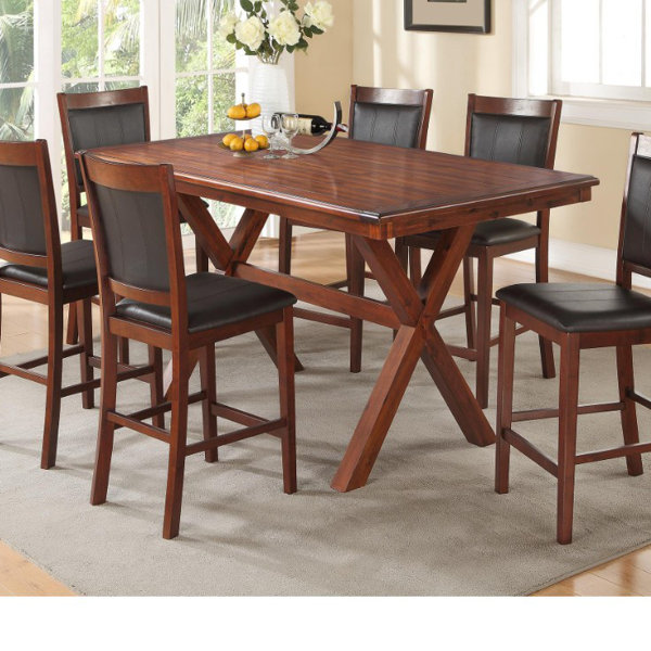 Millwood Pines Whitten Acacia Wood Dining Table Wayfair