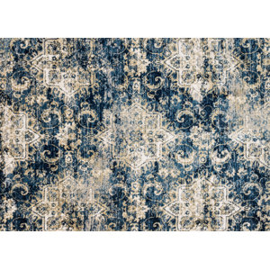 Schmitt Contemporary Navy Ivory Area Rug