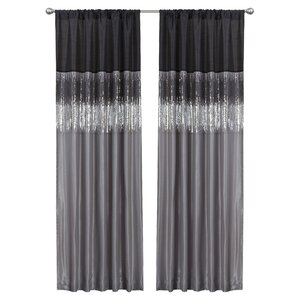 Valenza Light-filtering Rod Pocket Single Curtain Panel