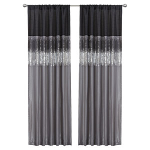 Valenza Light-filtering Rod Pocket Single Curtain Panel