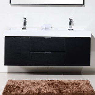 Floating Wall Mounted Bathroom Vanities You Ll Love Wayfair Wall Mounted Floating Bathroom Vanities