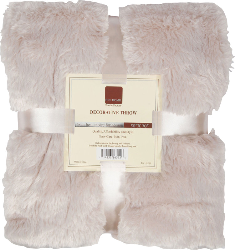 Lark Manor Guillaume Oversized Double Sided Faux Fur Throw Blanket