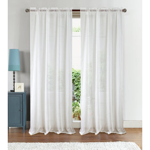 Harriet Bee Daron Solid Sheer Rod Pocket Single Curtain Panel