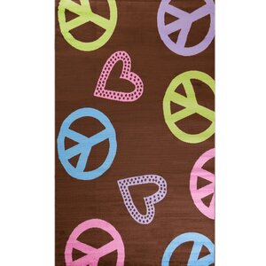 Alisa Peace and Polka Hearts Kids Rug