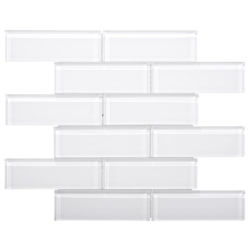 2 6 White Subway Tile Shapeyourminds Ws Tiles Premium Series 2 X 6 Gl Subway Tile In White Wayfair