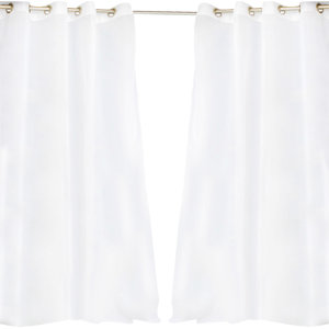 Odessa Solid Semi-Sheer Outdoor Grommet Single Curtain Panel