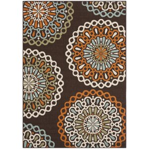 Tierney Chocolate/Terracotta Area Rug