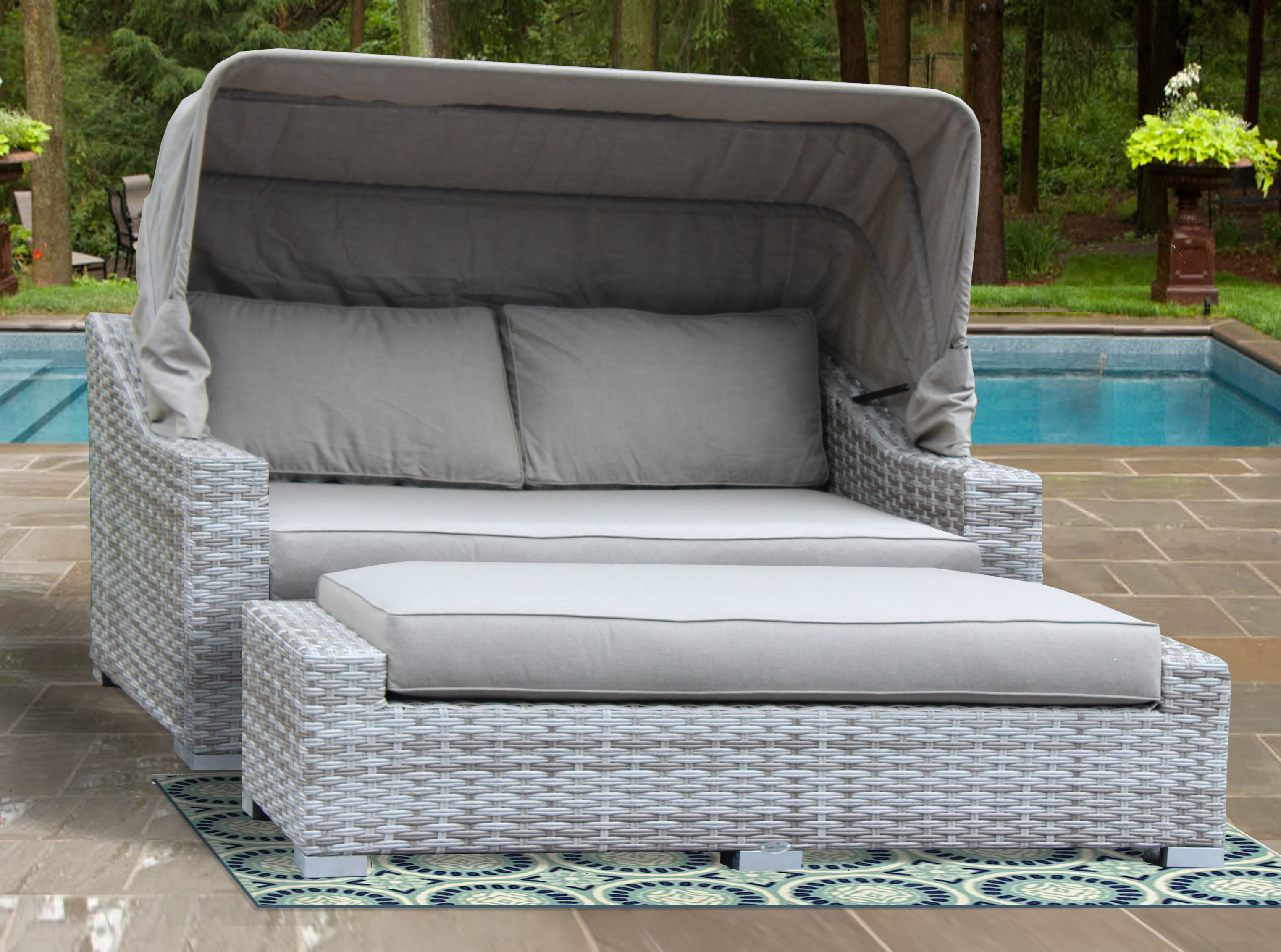 Luka Patio Daybed With Sunbrella Cushions Joss Main