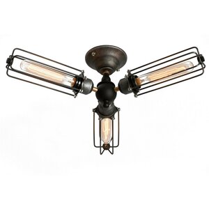 Wire 3-Light Semi Flush Mount