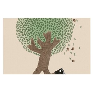 'Run for Your Life' Tree Illustration Decorative Doormat