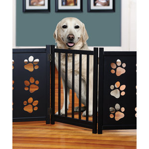 Freestanding Wood Dog Gate