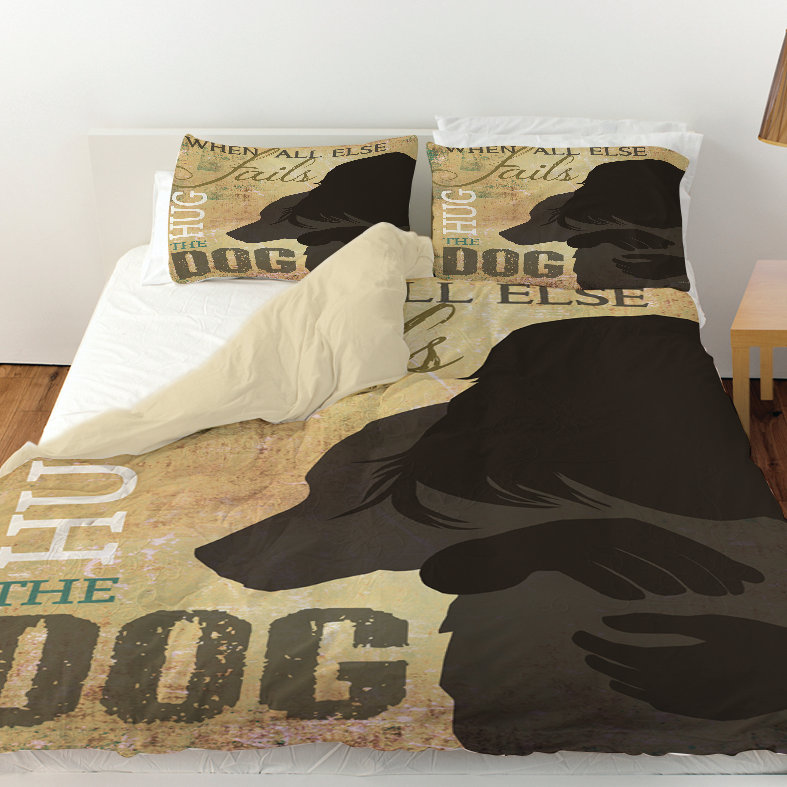 Manual Woodworkers & Weavers Hug the Dog Duvet Cover & Reviews Wayfair