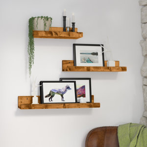 Atterberry Rustic Luxe 3 Piece Floating Shelf Set