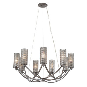 Casablanca 9-Light Shaded Chandelier