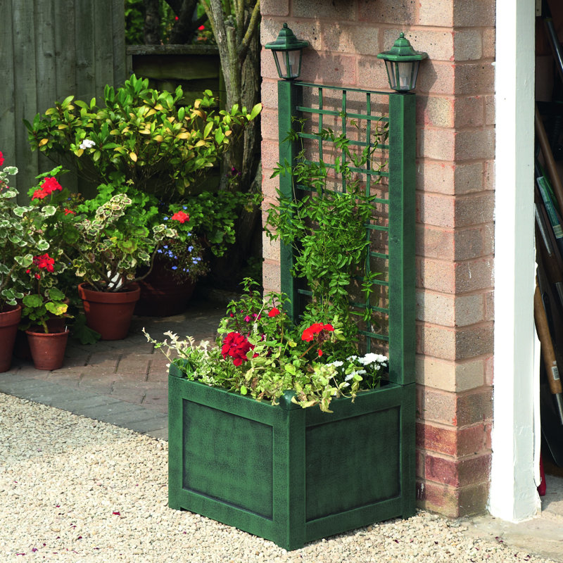 Gablemere Plastic Planter Box with Trellis & Reviews | Wayfair.co.uk