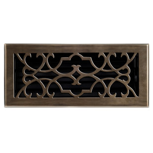Vent Covers 4 X 10 Solid Cast Br Floor Register Trim In Antique