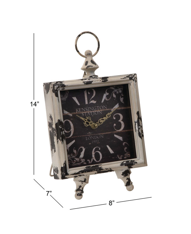 Cole & Grey Metal Table Clock & Reviews Wayfair