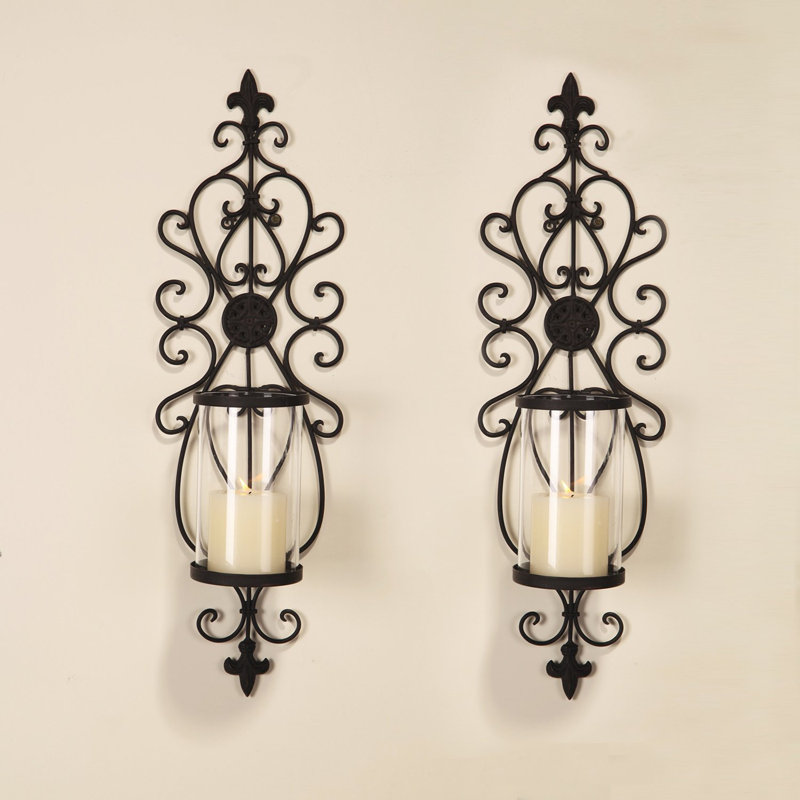 Darby Home Co Iron Wall Sconce Candle Holder Reviews Wayfair Iron Wall Sconce Candle Holder