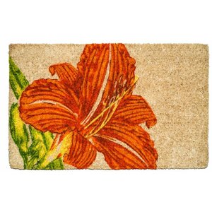 Williamsburg Tangerine Lily Doormat
