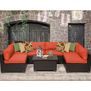 Belle 7 Piece Sectional Seating Group with Cushion