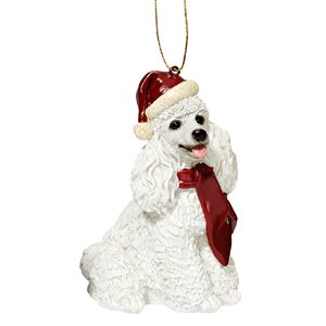 Poodle Holiday Dog Ornament Sculpture