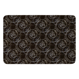 Nautical Breeze Spiral Swirls by Mydeas Bath Mat