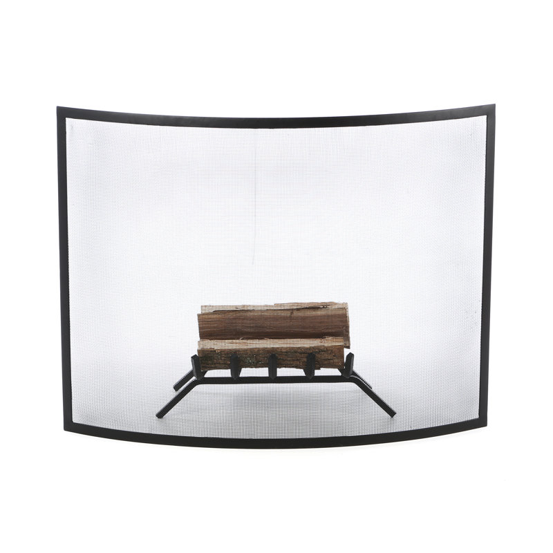Uniflame Single Panel Curved Fireplace Screen & Reviews Wayfair