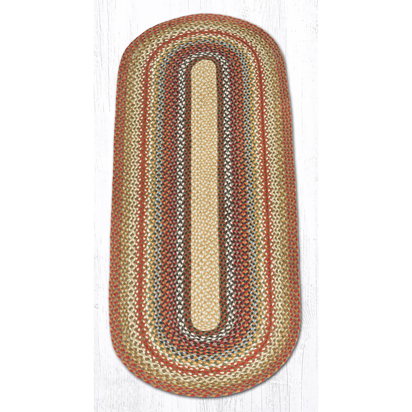 EarthRugs Honey/Vanilla/Ginger Braided Area Rug & Reviews Wayfair