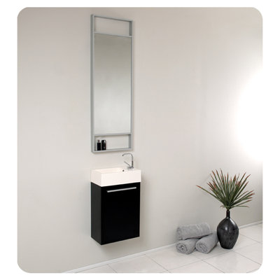 16 Bathroom Vanity fresca senza 16" single bathroom vanity set with mirror & reviews 16 Bathroom Vanity fresca senza 16" single bathroom vanity set with mirror & reviews