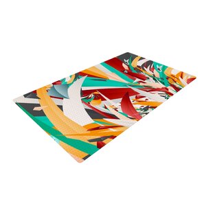 Danny Ivan Lafaye Teal/Red Area Rug