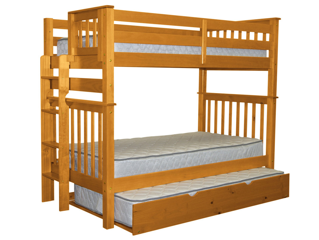 Bedz King Mission Tall Twin over Twin Bunk Bed with Trundle & Reviews