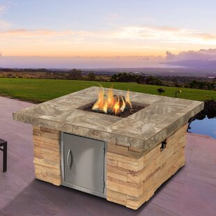 View Cultured Stone Dining Steel Propane Fire Pit