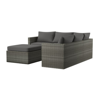 Modern Outdoor Sectionals Allmodern Lozen Patio Sectional With Cushions