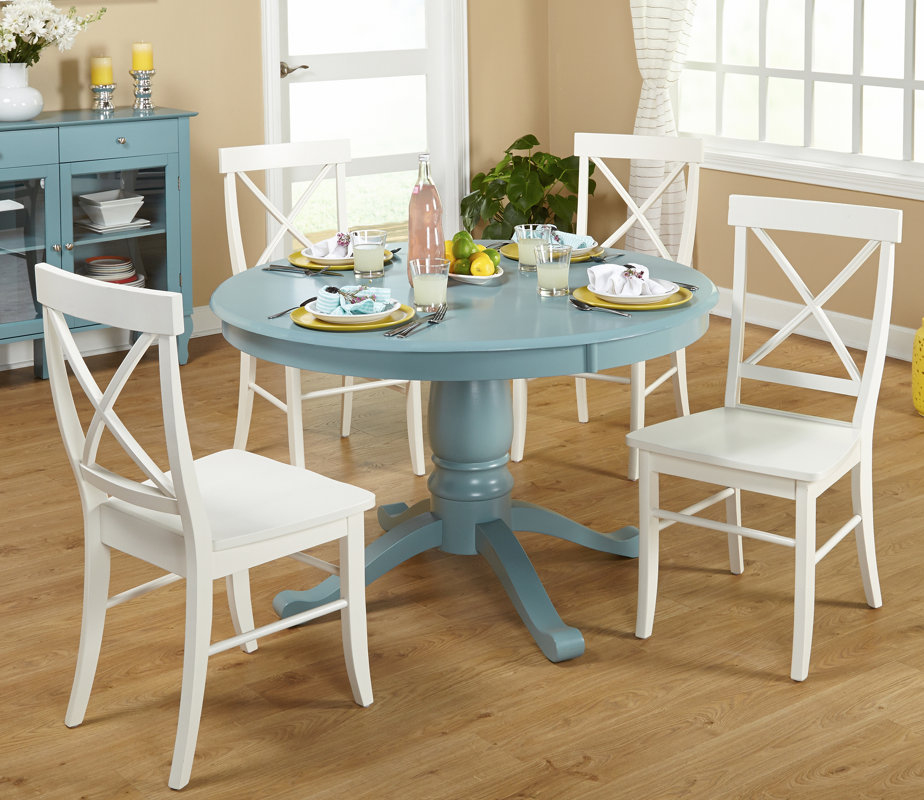 Beachcrest Home Stock Island 5 Piece Pedestal Dining Set & Reviews