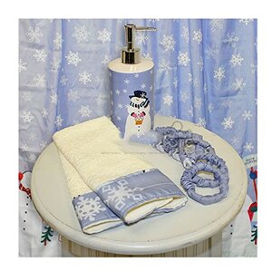 Let it Snow Resin Shower Curtain Set