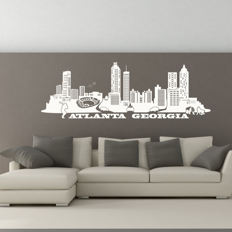Style and Apply Atlanta Skyline Wall Decal & Reviews Wayfair