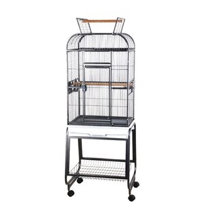 Opening Round Play Top Bird Cage with Stand