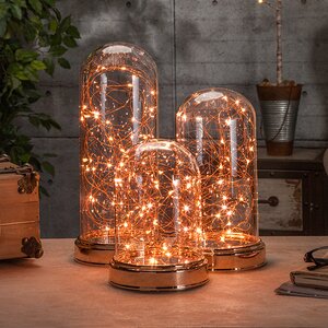 Lighted Clear Glass Cloche