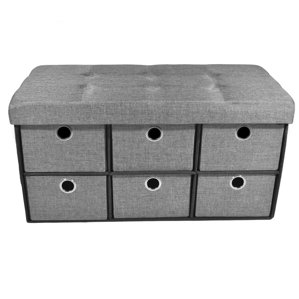 Newman Collapsible 6 Drawer Storage Ottoman by Winston Porter
