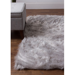 Faux Fur Rugs You Ll Love Wayfair Charlotte Hand Woven Faux Sheepskin Gray Area Rug