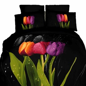 Tulipani 6 Pieces Reversible Duvet Cover Set