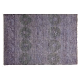 One-of-a-Kind Moroccan Hand-Knotted Purple Area Rug