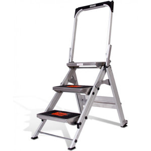 3-Step Aluminum Safety Step Stool with 300 lb. Load Capacity