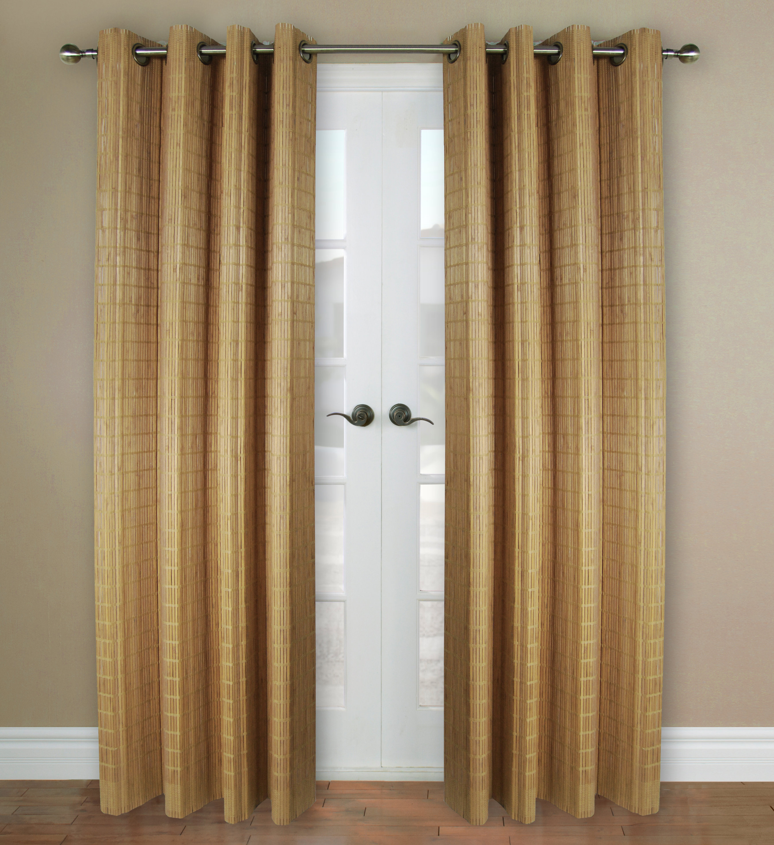 Versailles Home Fashions Bamboo Rayon Striped Semi Sheer Grommet Versailles Home Fashions Bamboo Rayon Striped Semi Sheer Grommet Single Curtain Panel Reviews Wayfair