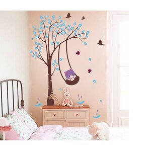 Funny Cat Plays Swing Wall Decal